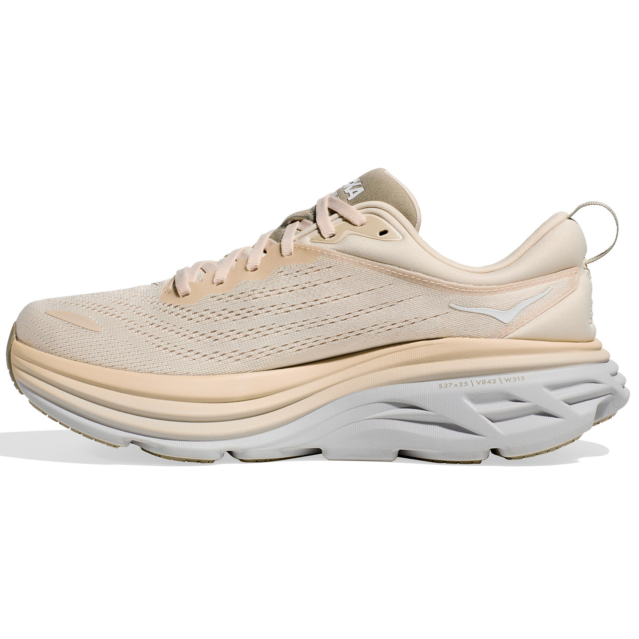Hoka Men's Bondi 8 Oat Milk / Barley (Wide Width)