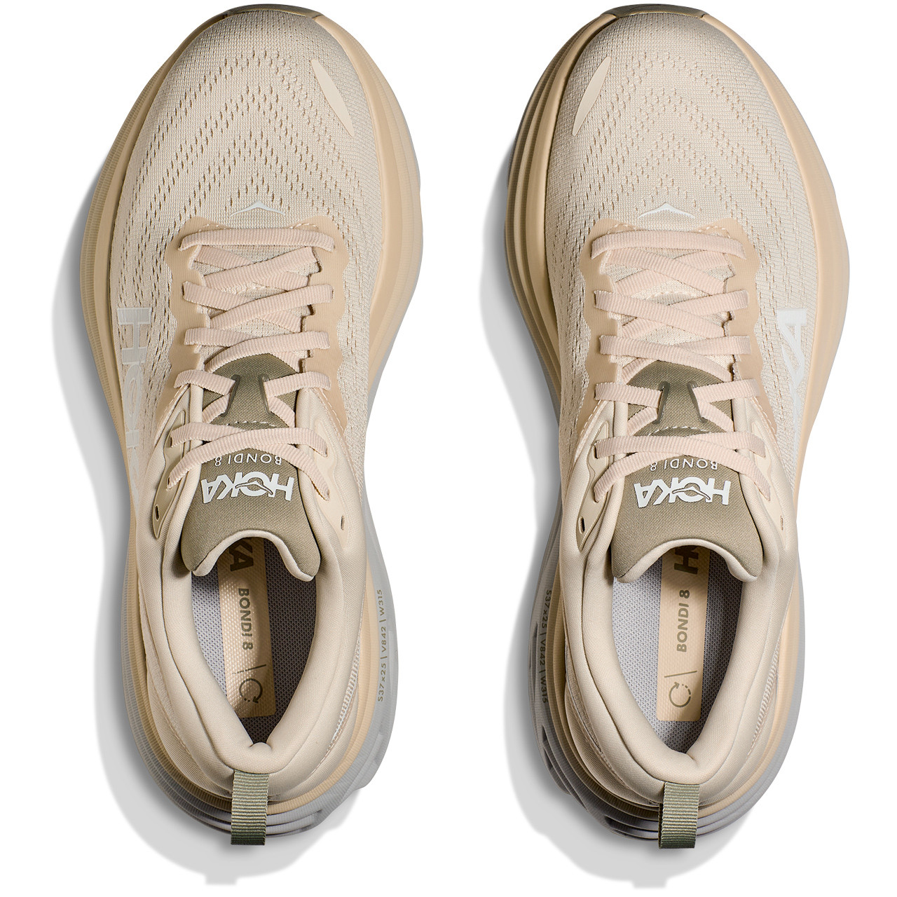 Hoka Men's Bondi 8 Oat Milk / Barley (Wide Width)