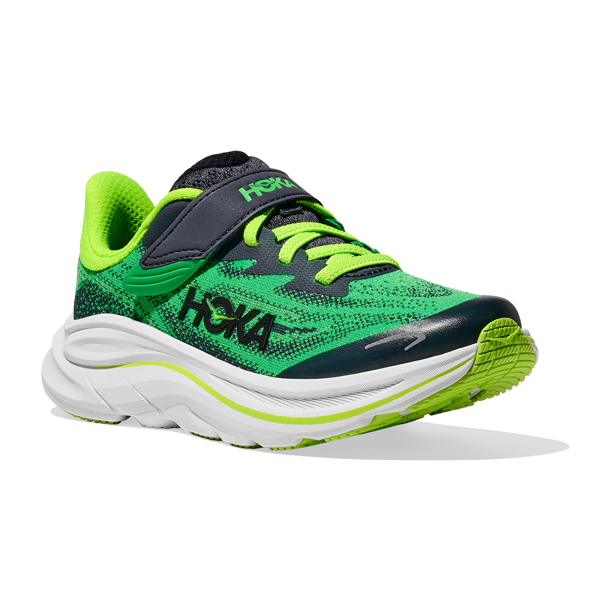 Hoka Little Kids Clifton 10 Spring Green / Cosmic Grey