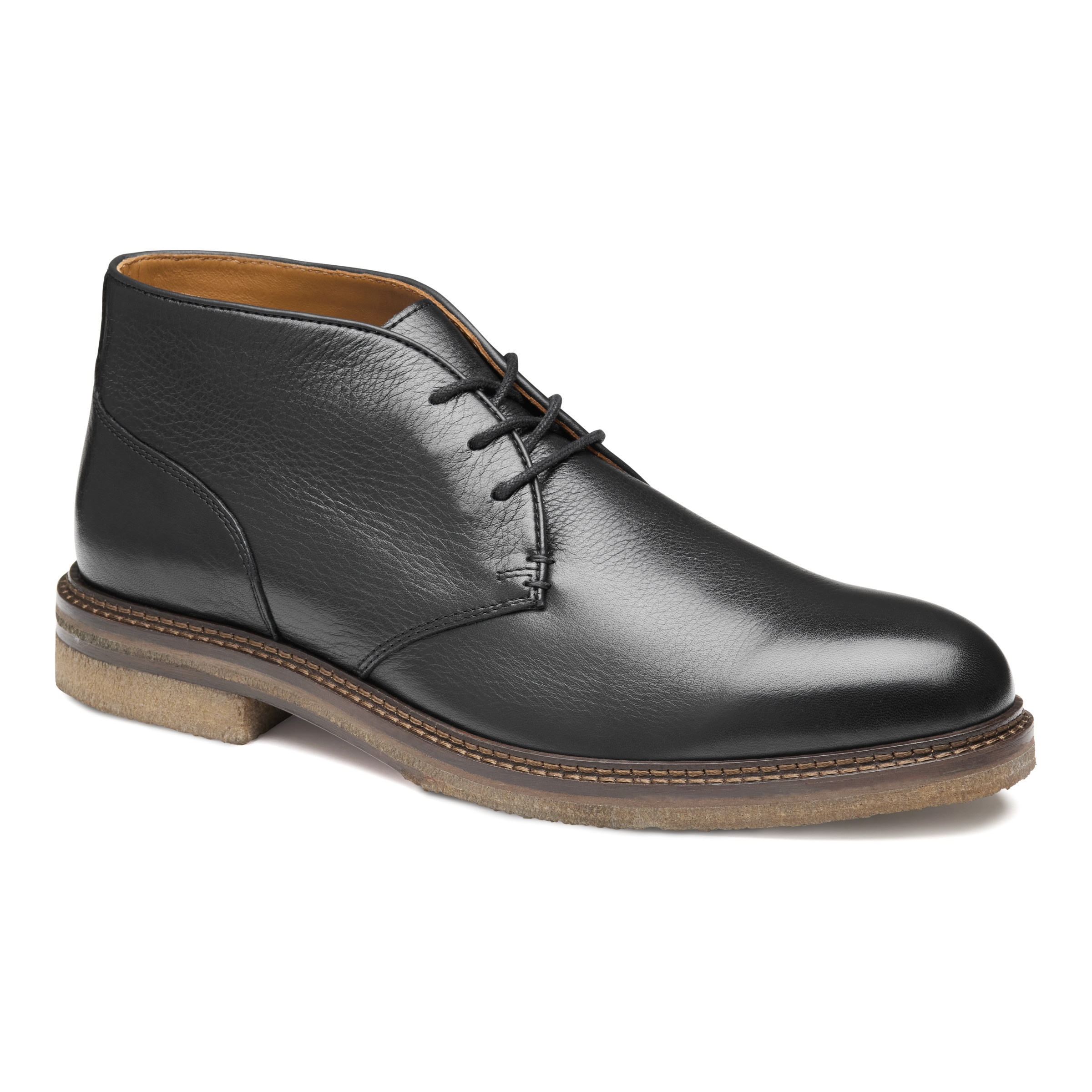 Johnston & Murphy Men's Calder Chukka Black Tumbled Full Grain