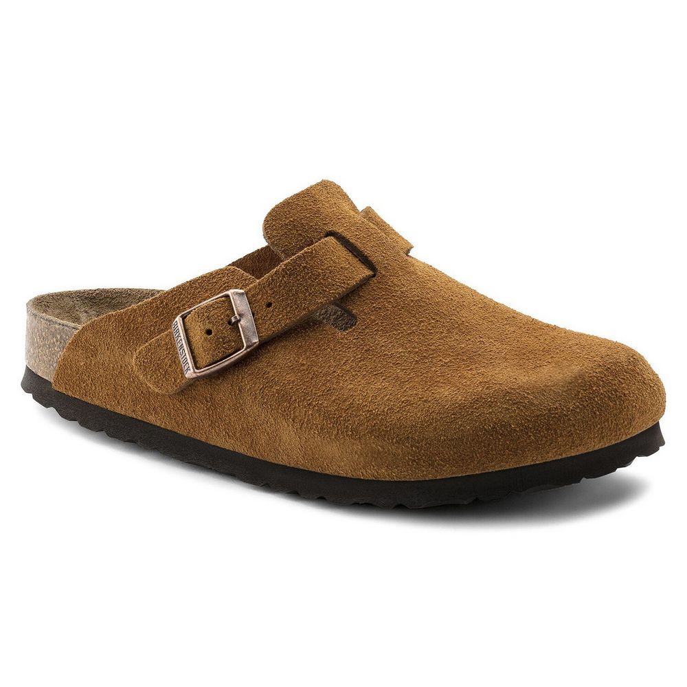 美品 Birkenstock Boston suede leather 39 Birkenstock Boston Soft Footbed Suede Leather (Narrow Width) Mink