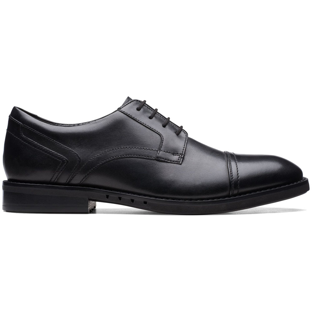 size 8.5 Wide Clarks Men\'s Un Hugh Way Oxfords Black Leather 69530 Clarks Un Hugh Step 26169021-003 Mens US 11.5 Black Leather  main image 4