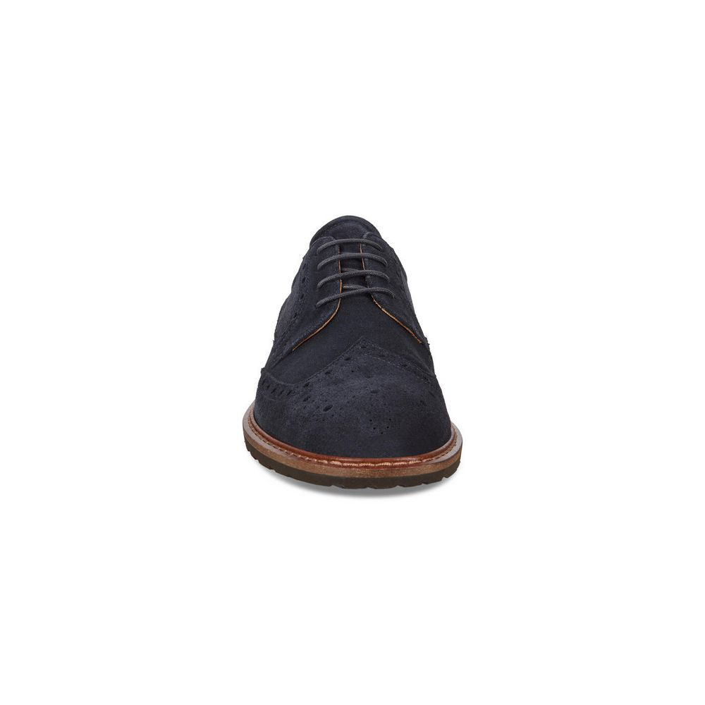 Ecco Men's Vitrus I Wing Tip Tie Navy