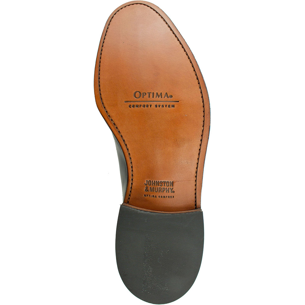 Johnston & Murphy Optima 10.5 Melton Cap Mahogany Brown Leather Oxford Shoes Johnston & Murphy Size 10 Melton Cap Toe Optima Comfort  main image 2