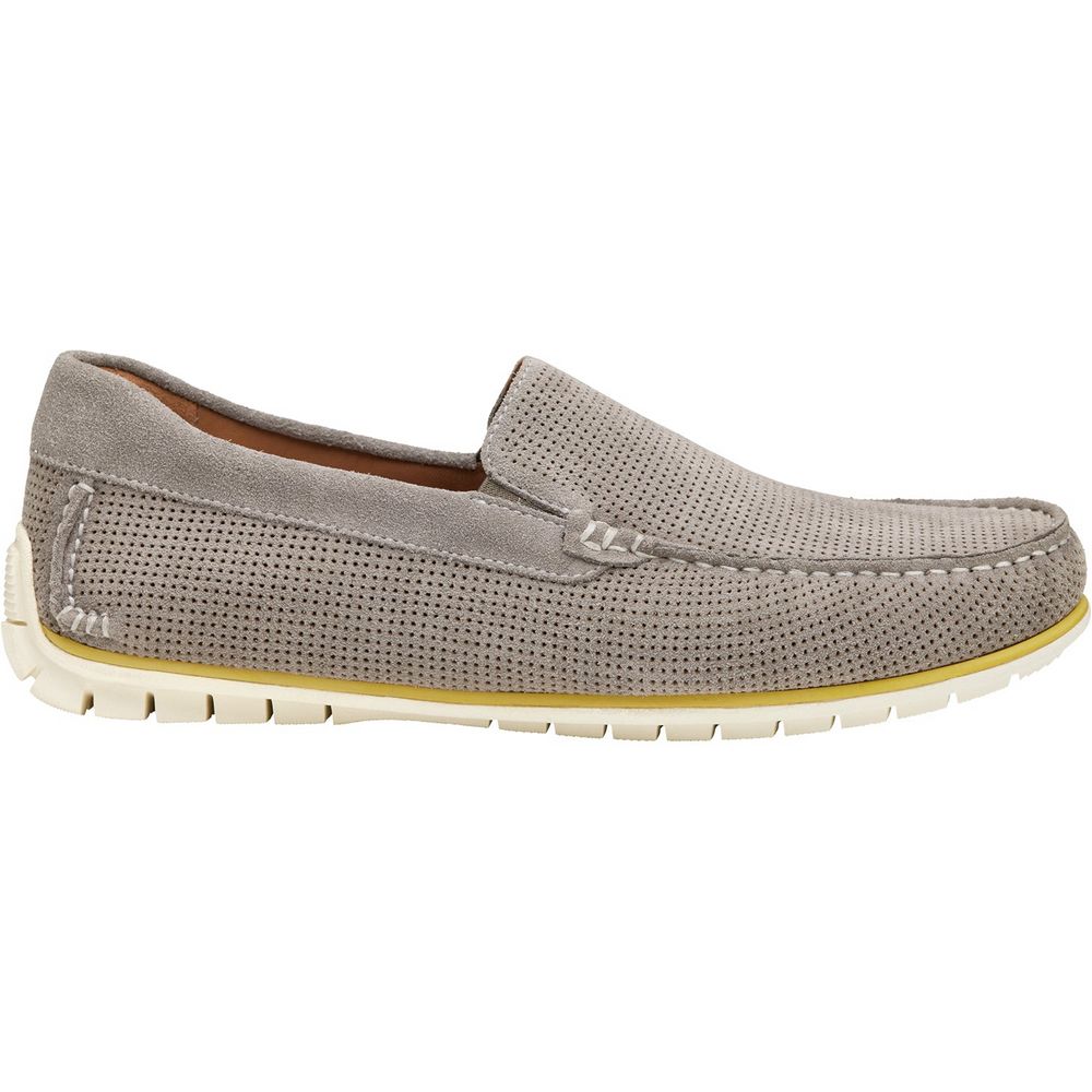 小物 Johnstons Johnston & Murphy Men's Cort Perf Venetian Grey