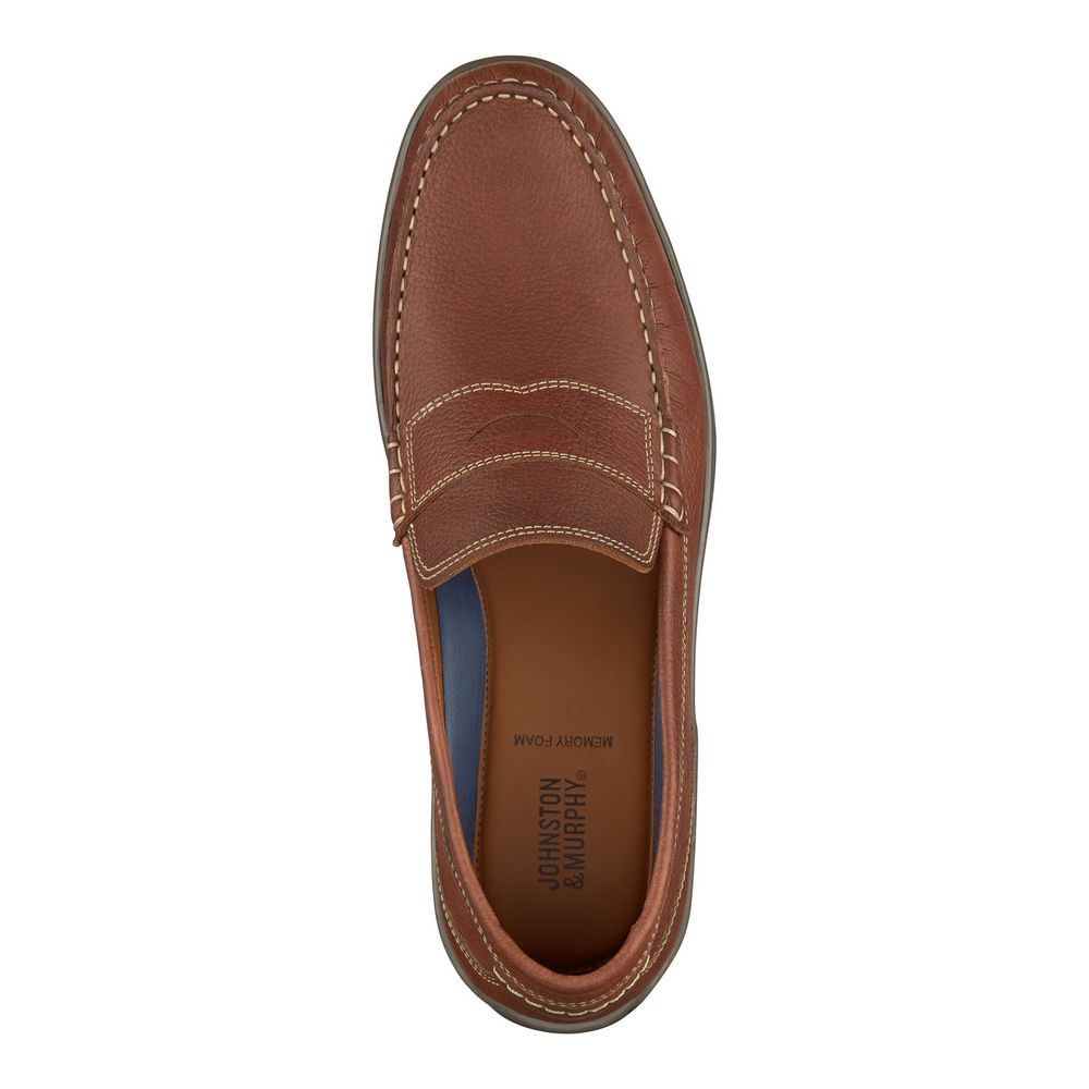 Johnston\' & Murphy Tru Foam Men\'s Penny Loafer,Size 9M,Brown Leather Johnston & Murphy Men main image 3