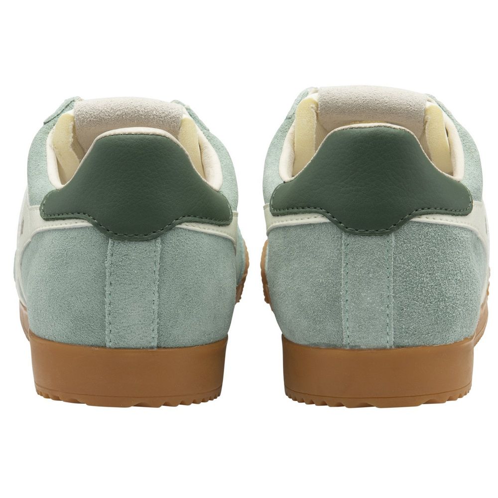 Gola Elan Sneaker Donna – Verde Misto E Bianco Evergreen – Tomaia In Pelle Scamosciata – Suola Piatta In Gomma, Tacco 2 Cm - 2