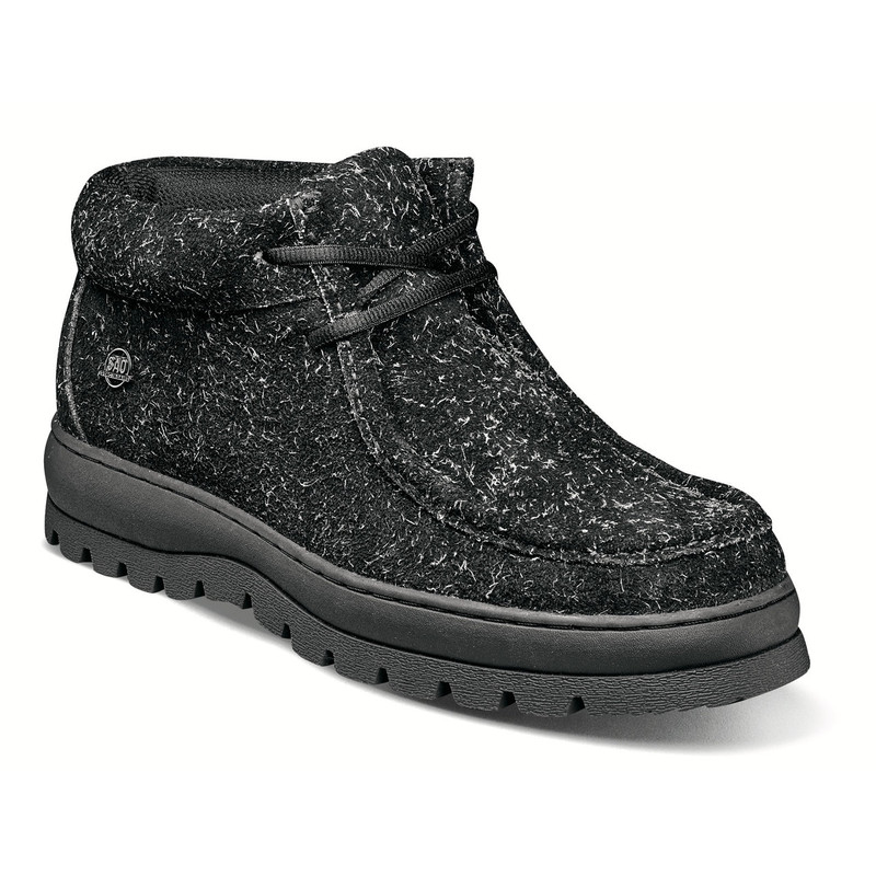 Stivaletto da Uomo con 8cm Tacco Alto Chelsea Boots Scivolare su Stile PU Pelle Doppia Cerniera Laterale Scarpe più Alte,Nero,40 EU
