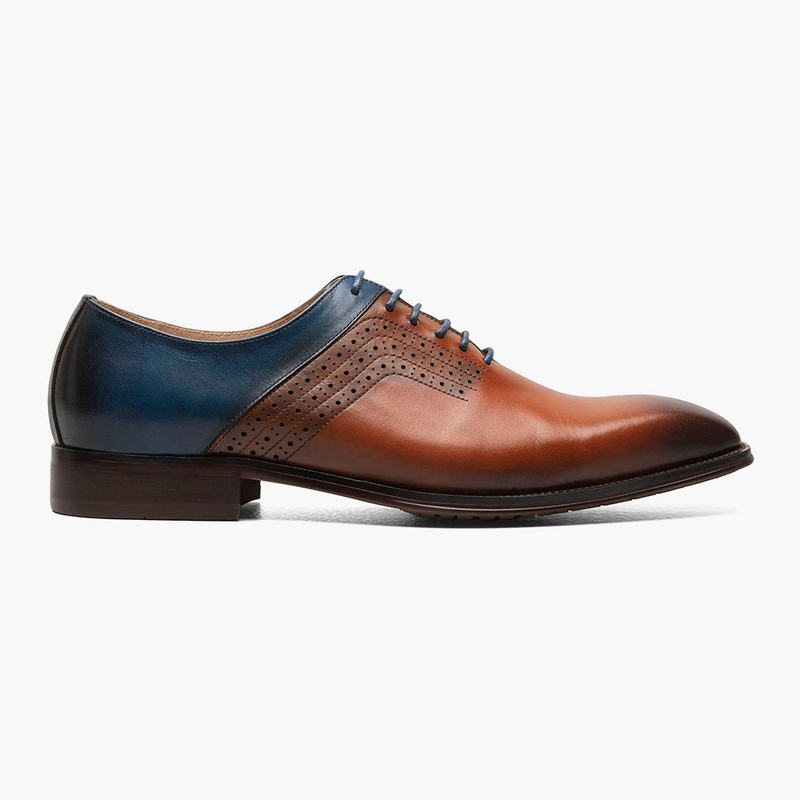 NEW STACY ADAMS halloway plain toe oxford shoe in cognac Men main image 2