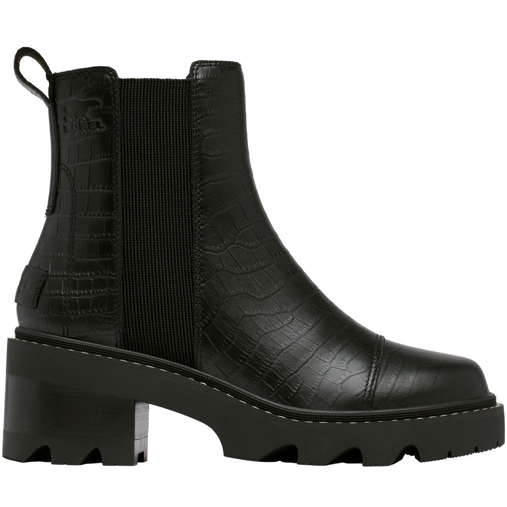 Sorel Women's Joan Now Chelsea Boot Black / Tawny Buff Croc