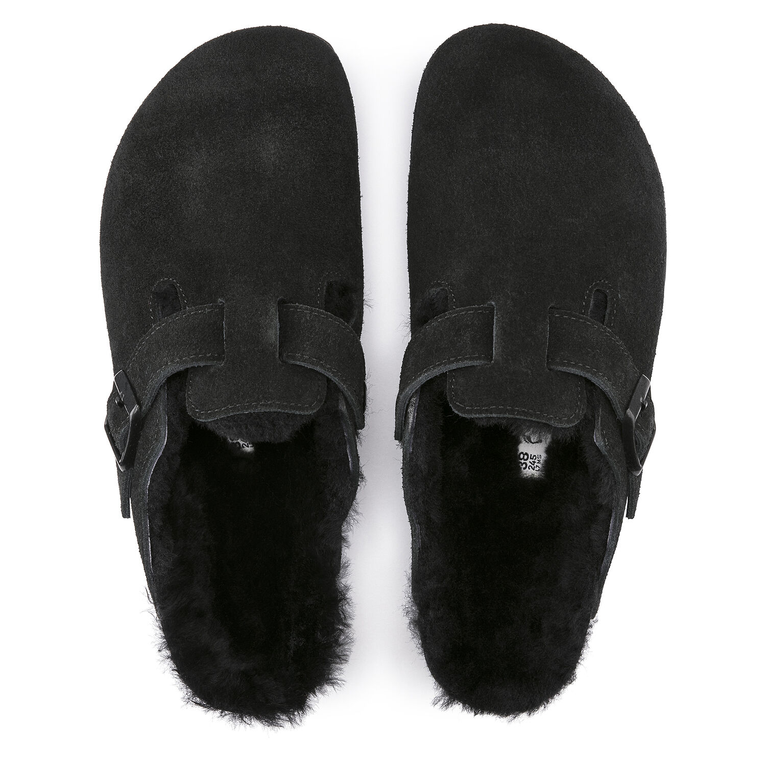 BIRKENSTOCK BOSTON/FUR 黒　24cm Birkenstock Boston Shearling (Regular Width) Black