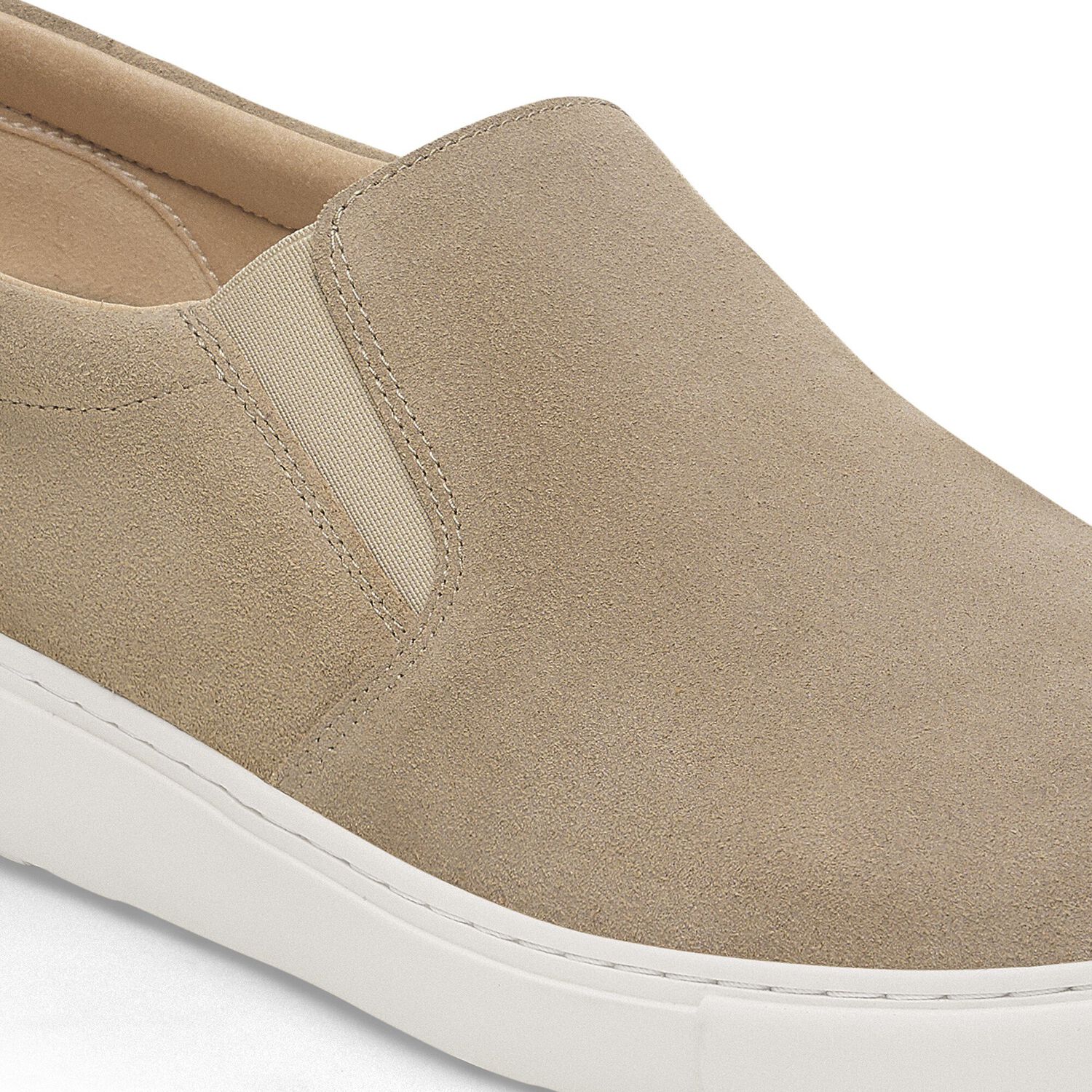 NEW BIRKENSTOCK men\'s oswego suede leather shoes in taupe Birkenstock Oswego Narrow Slip On Sneaker (Women) - Taupe  main image 4