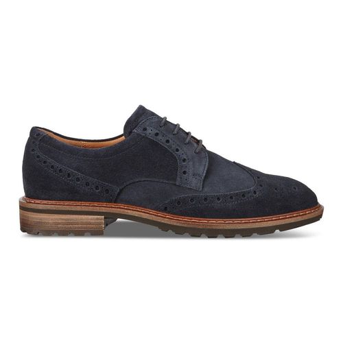 Ecco Men's Vitrus I Wing Tip Tie Navy